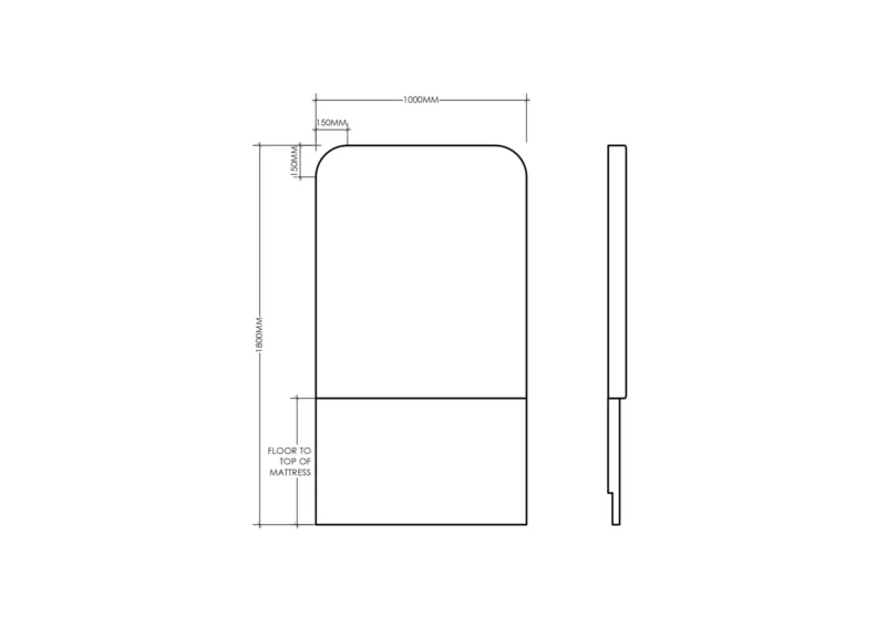 1000mm x 1800mm