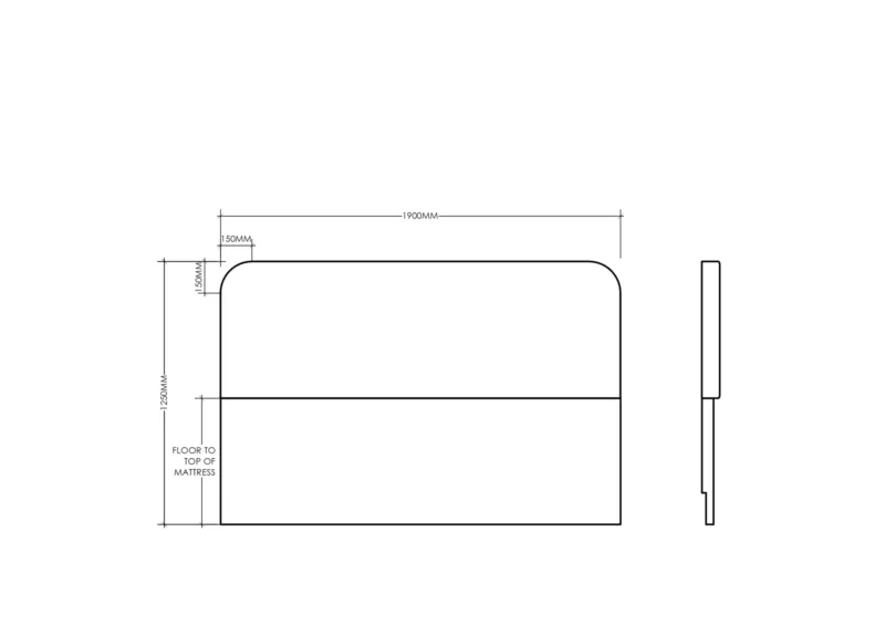 1900mm x 1250mm