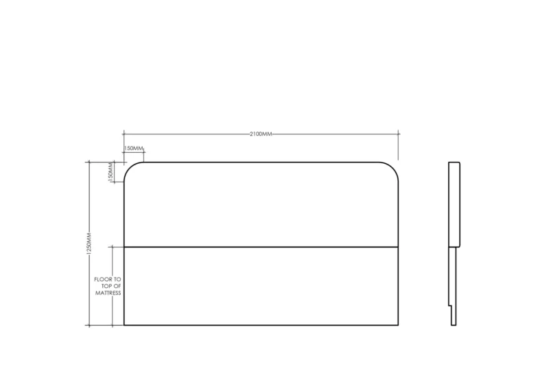 2100mm x 1250mm