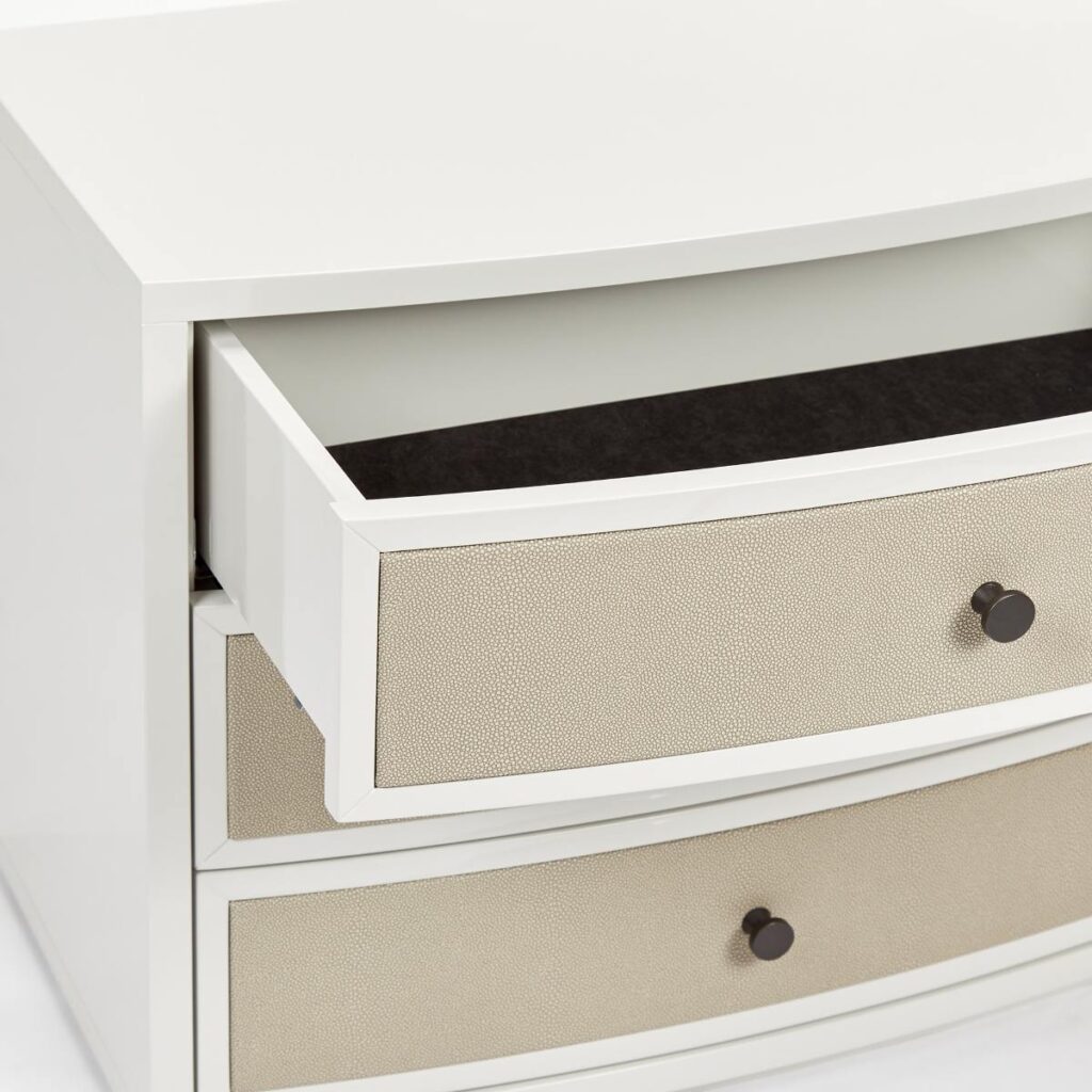 Diaz Bedside | French Grey Shagreen, 750mm