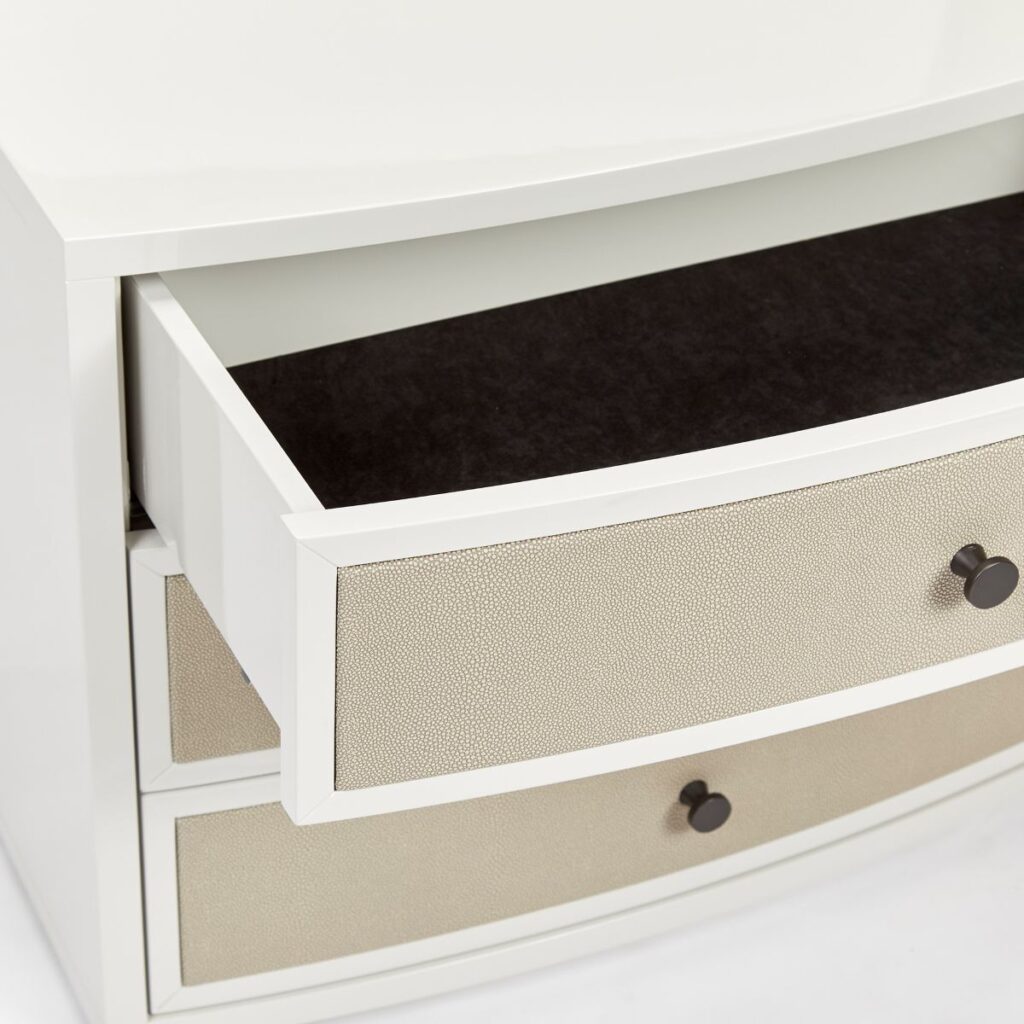 Diaz Bedside | French Grey Shagreen, 750mm