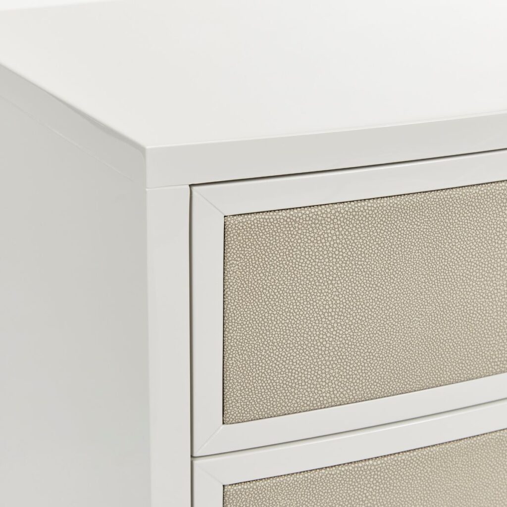Diaz Bedside | French Grey Shagreen, 750mm