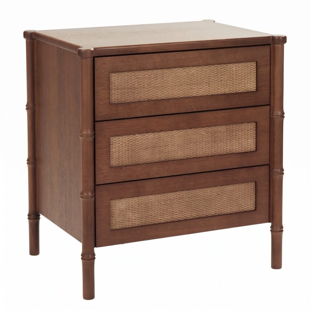 Mustique Bedside | VintageOak and rattan