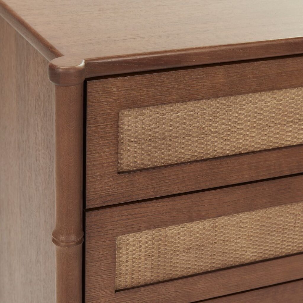 Mustique Bedside | VintageOak and rattan