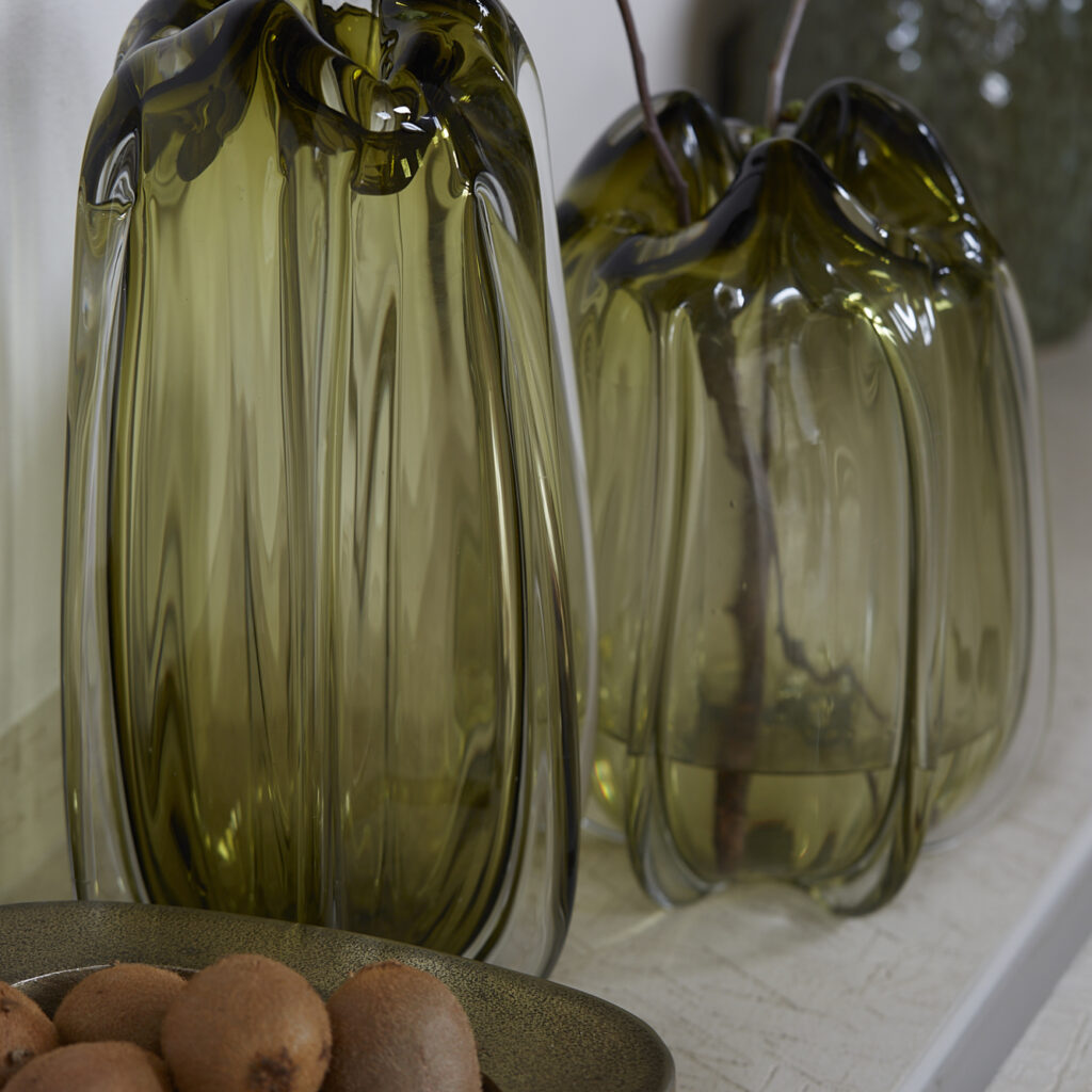 Murela Glass Object 380 | Olive Green