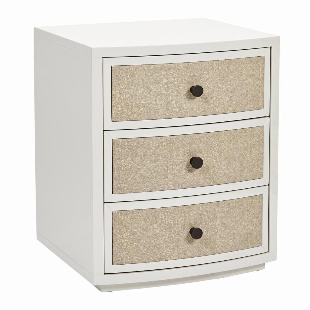 Diaz Bedside | French Grey Shagreen, 500mm