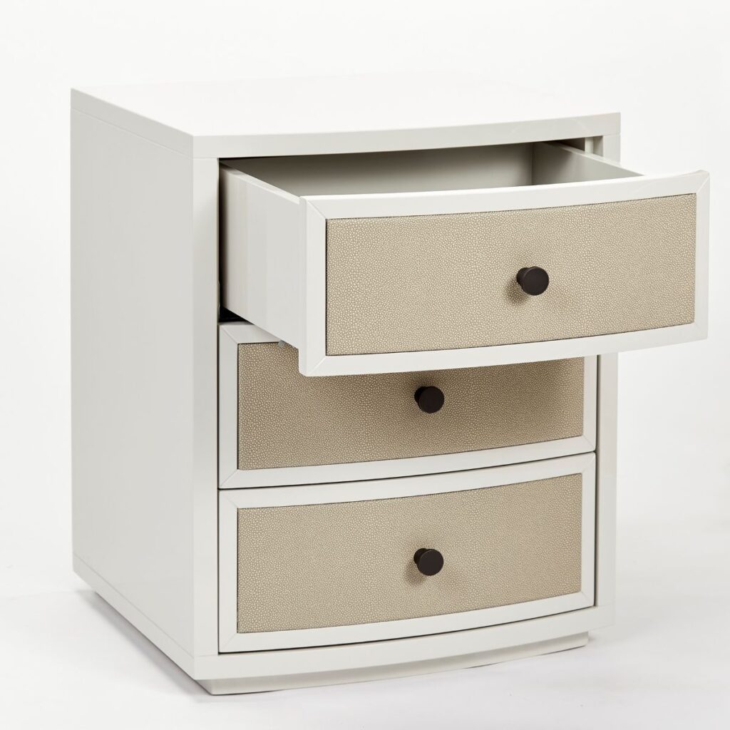 Diaz Bedside | French Grey Shagreen, 500mm