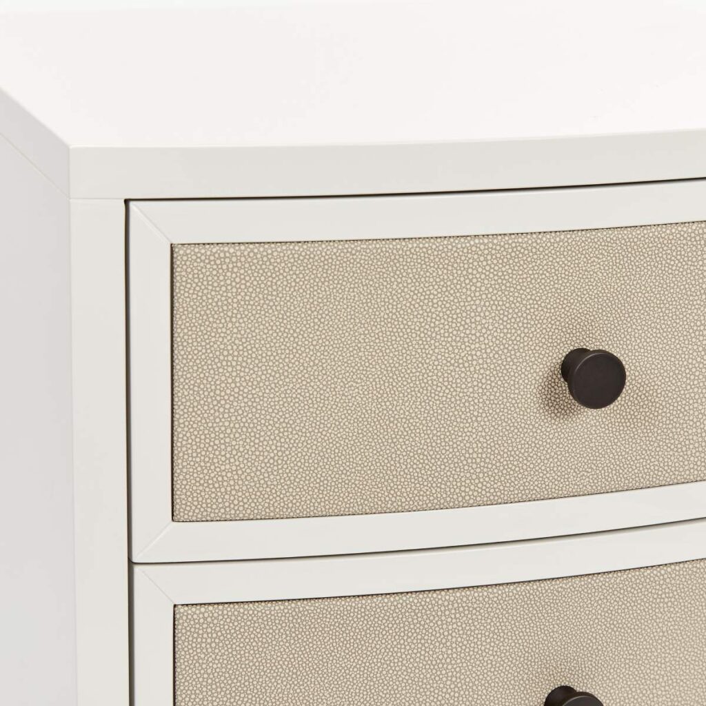 Diaz Bedside | French Grey Shagreen, 500mm