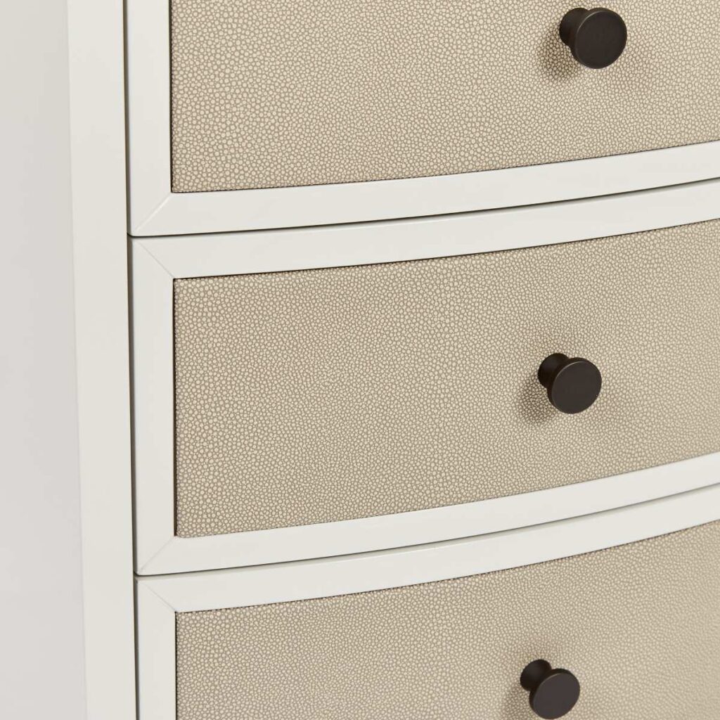 Diaz Bedside | French Grey Shagreen, 500mm