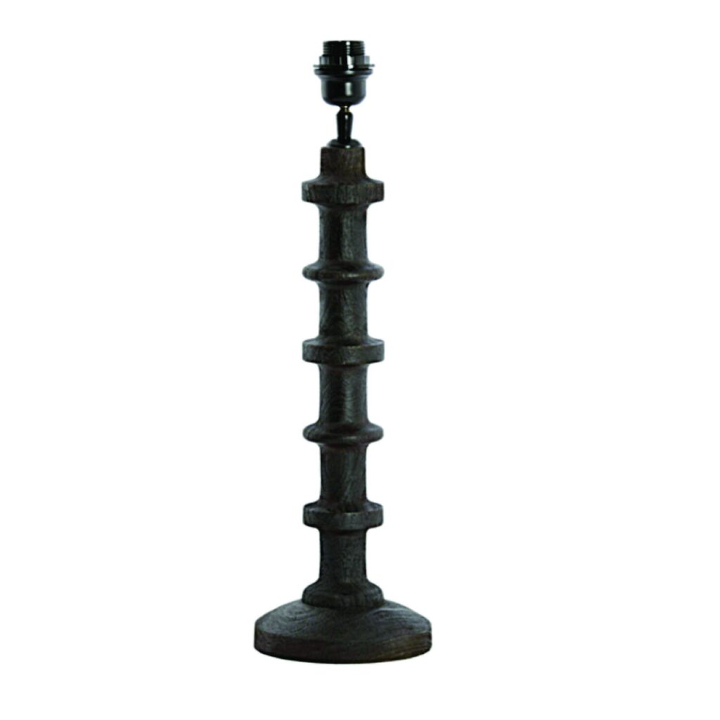 Cecily Lamp Base | Dark Brown Wood
