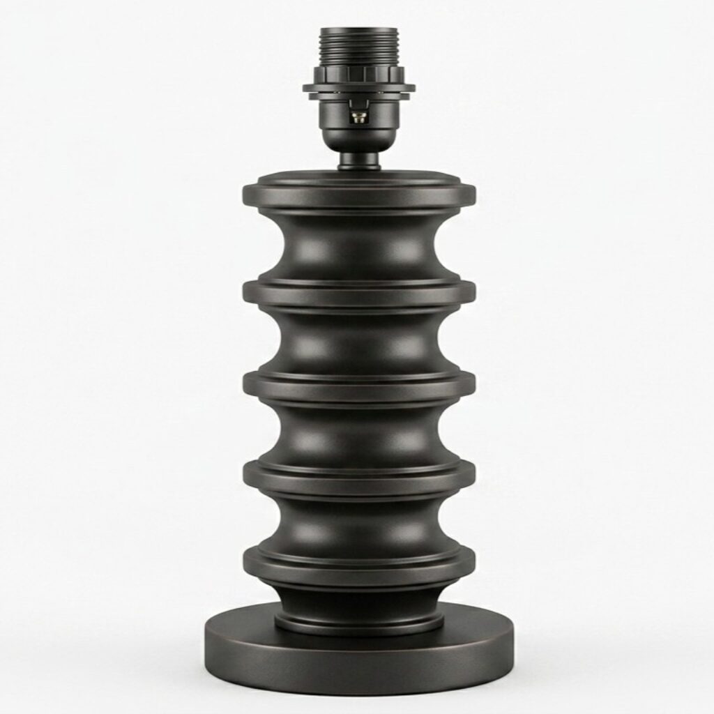 Cecily Lamp Base | Dark Brown Wood