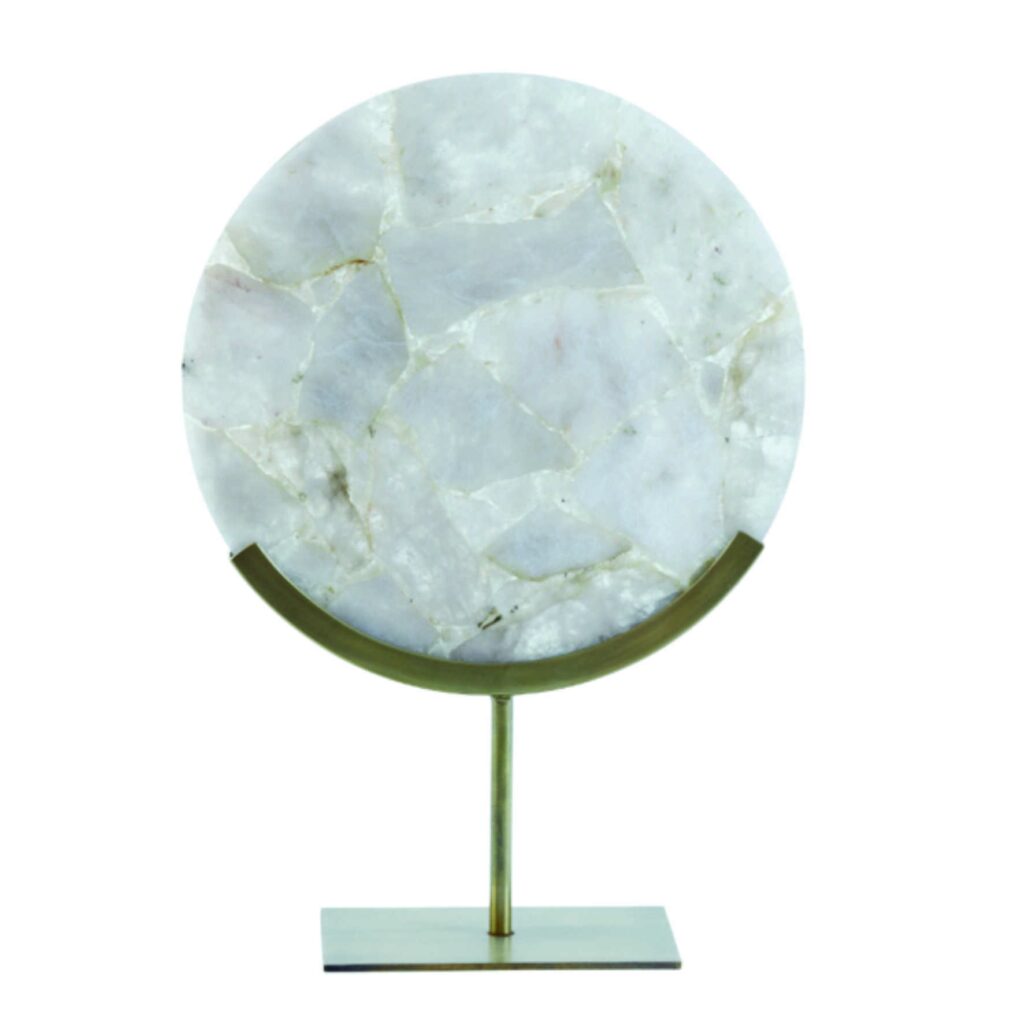 Gaia Ornament  | White Agate, Large