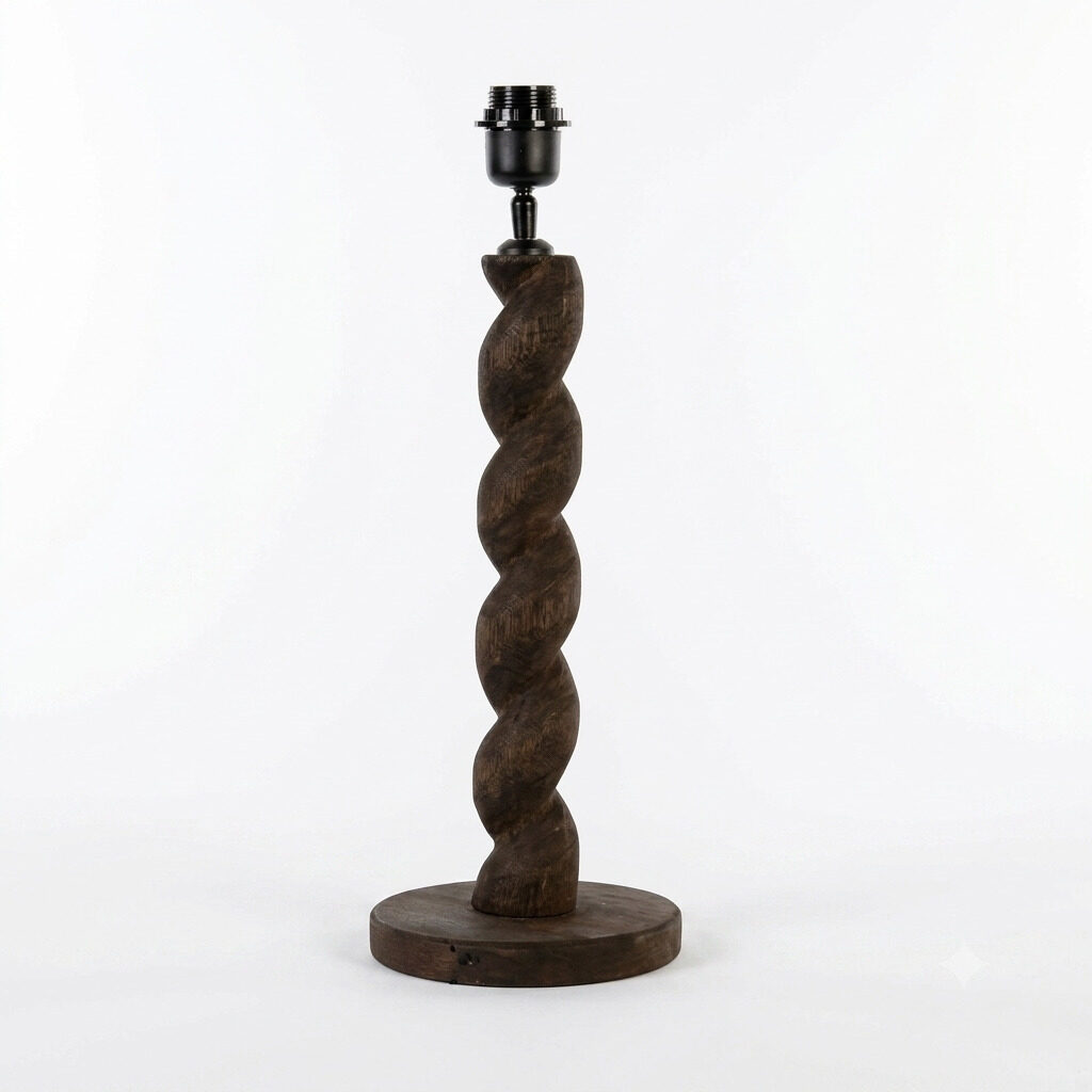 Nanna Lamp Base | Dark Brown Wood