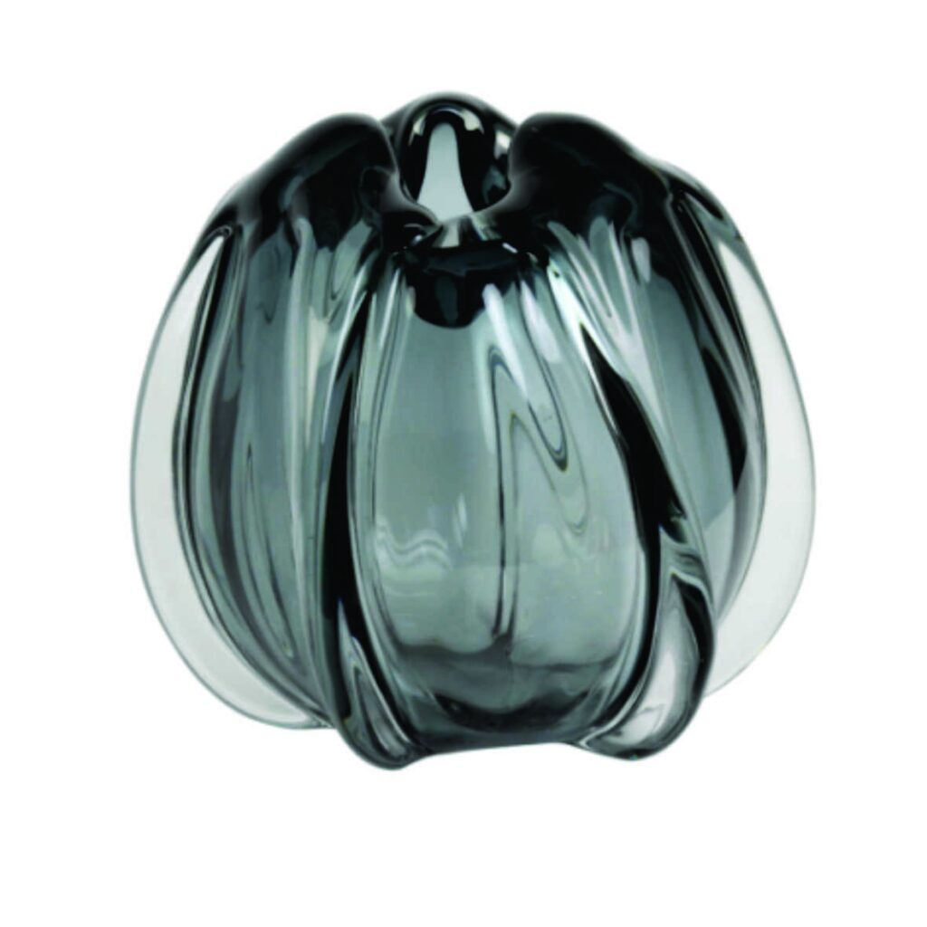 Murela Glass Vase | Grey 220mm