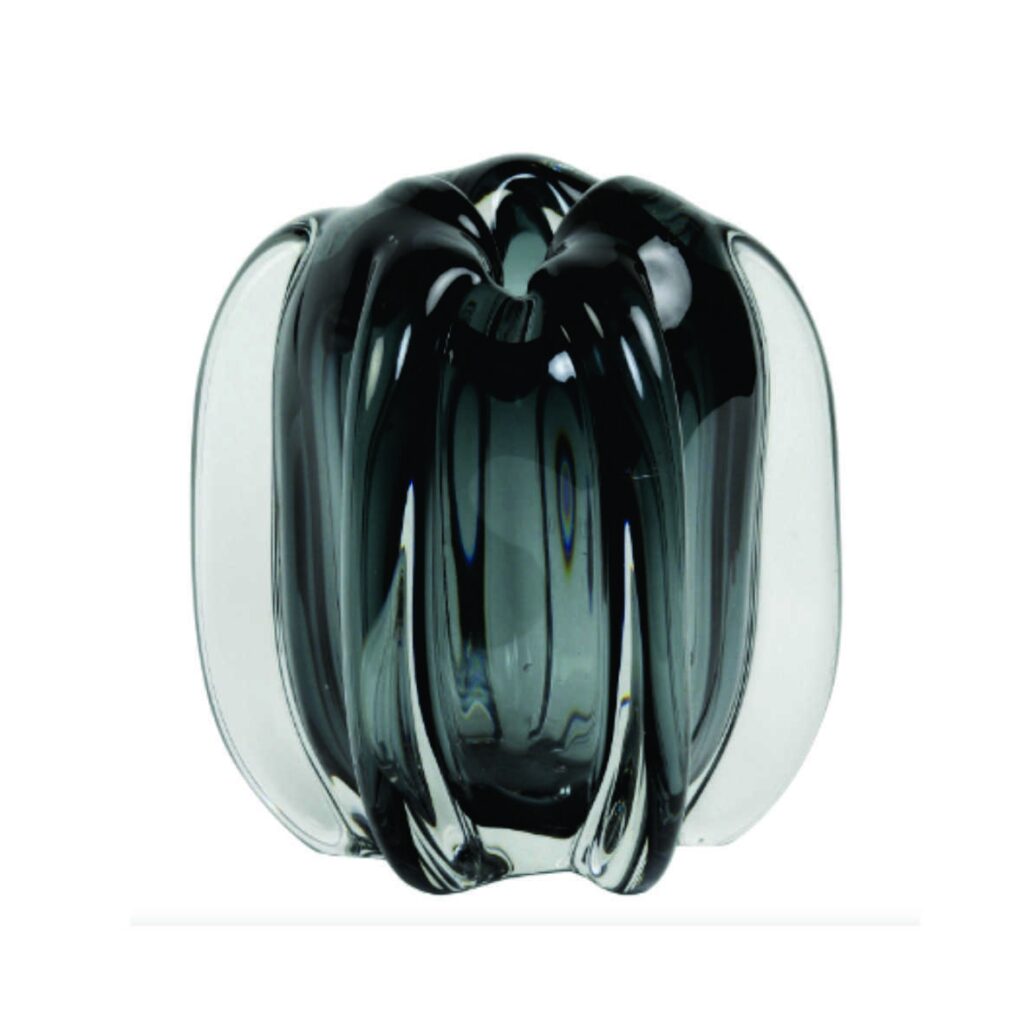 Murela Glass Vase | Grey 160mm
