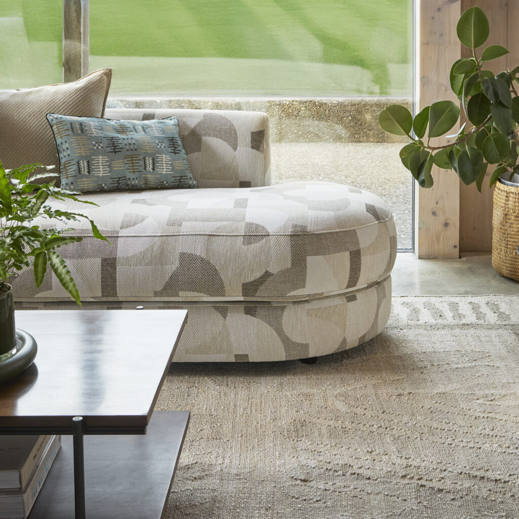 SUTHERLAND CHAISE END SOFA 2700 | JIM THOMPSON BASILICA STONE