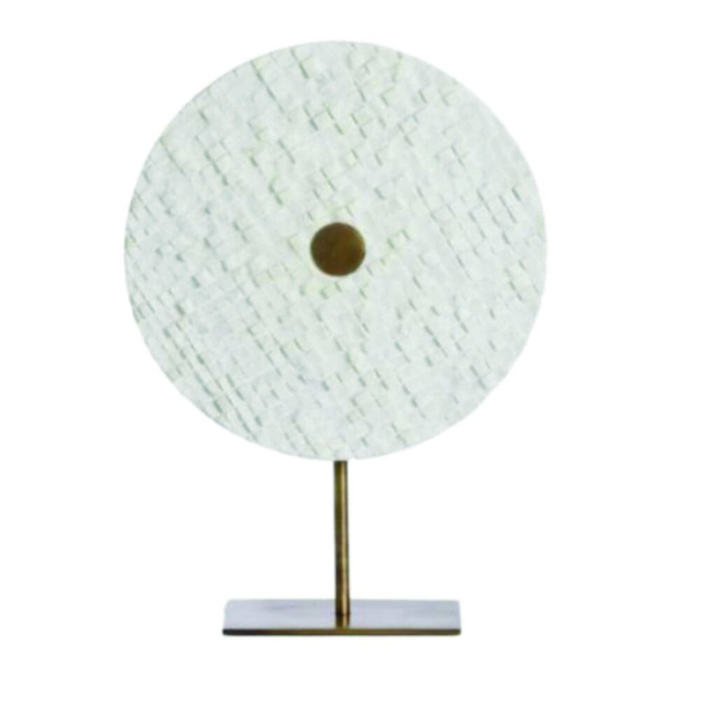 YVO Ornament on Stand | White Marble 350mm