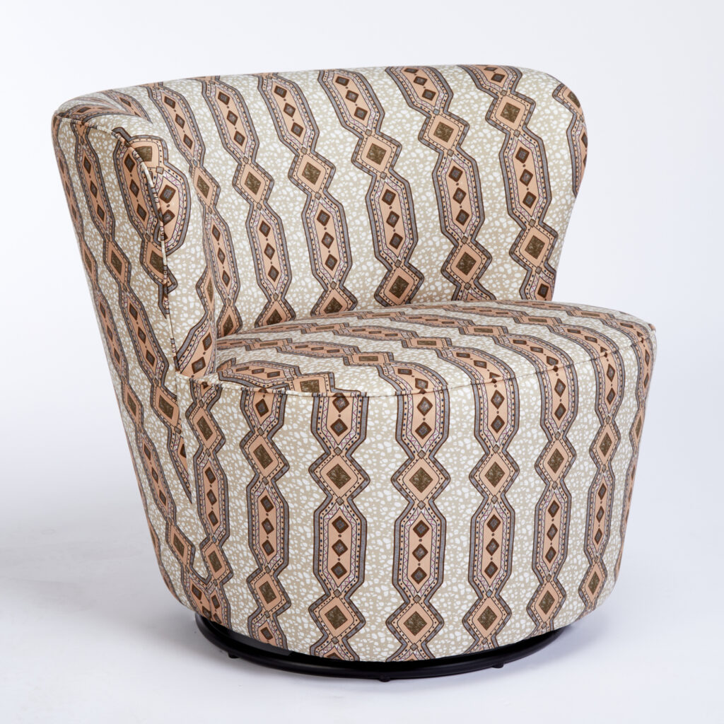 Battersea Swivel Occasional Chair | Eva Sonaike Ife Beige