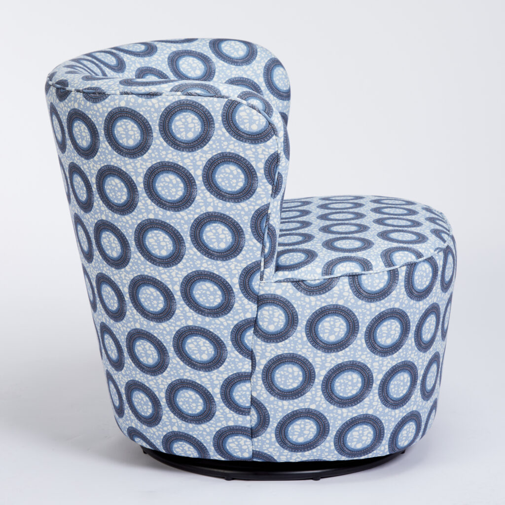 Battersea Swivel Occasional Chair | Eva Sonaike Ayo Blue