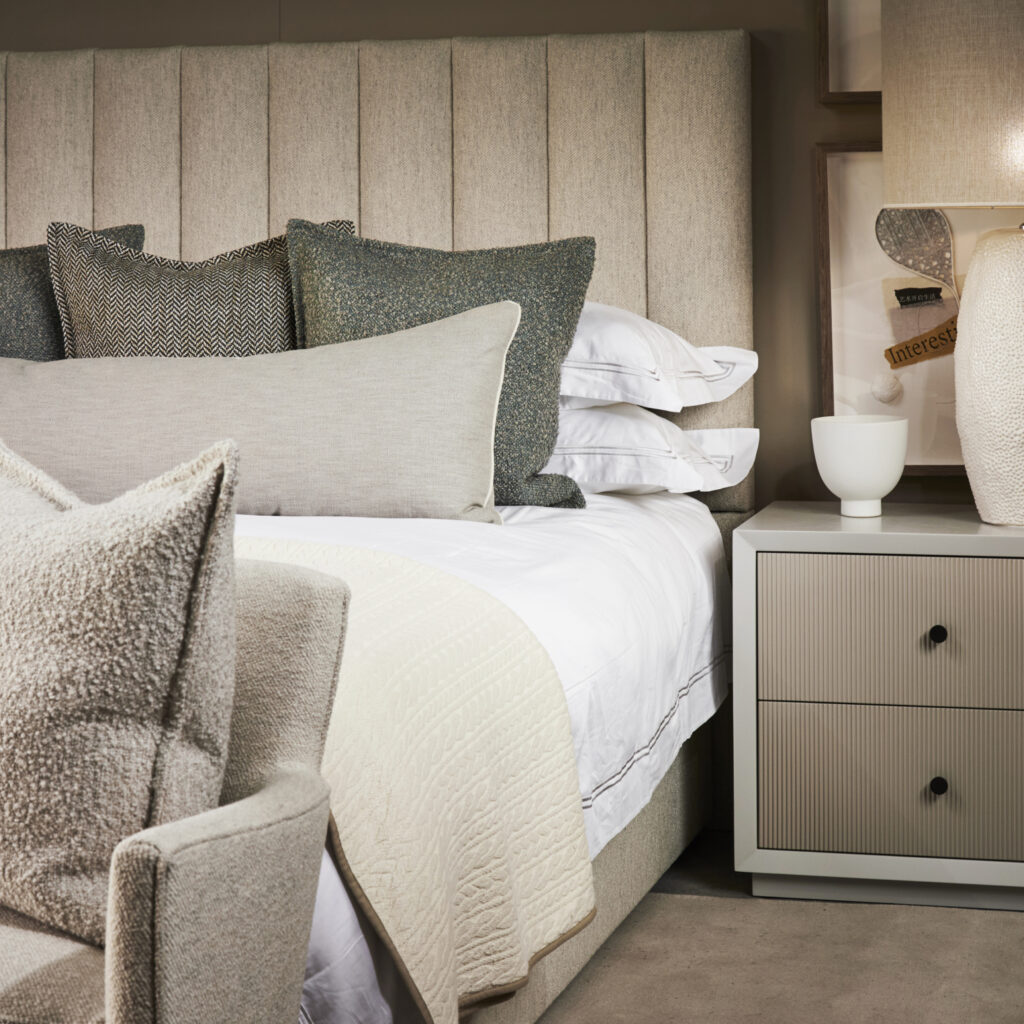 Channelled Super King Headboard | Mitchell Cloth 05