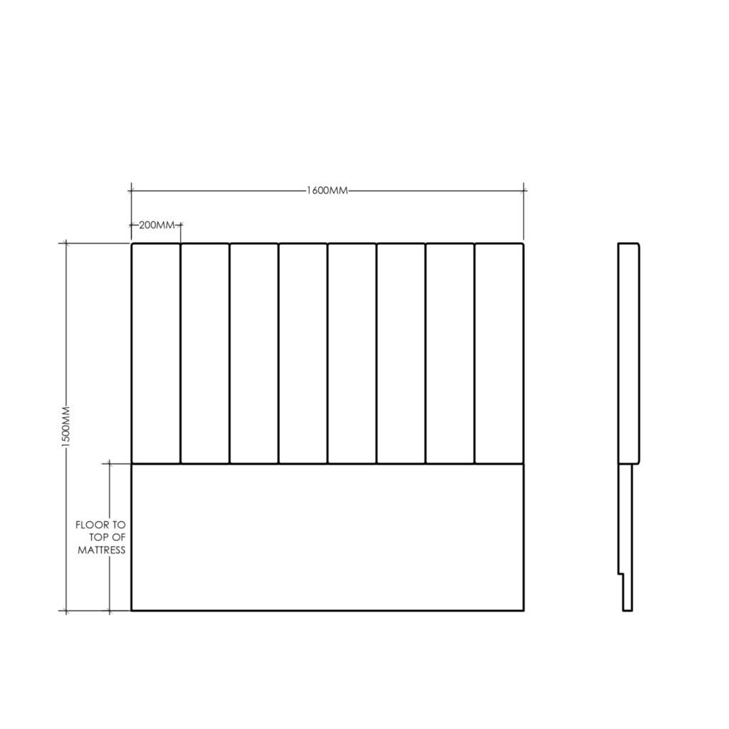 Channelled Headboard | Naberia 02 | 1600mm
