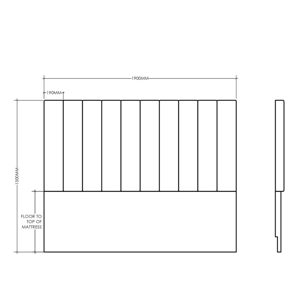 Channelled Headboard | Naberia 02 | 1900mm