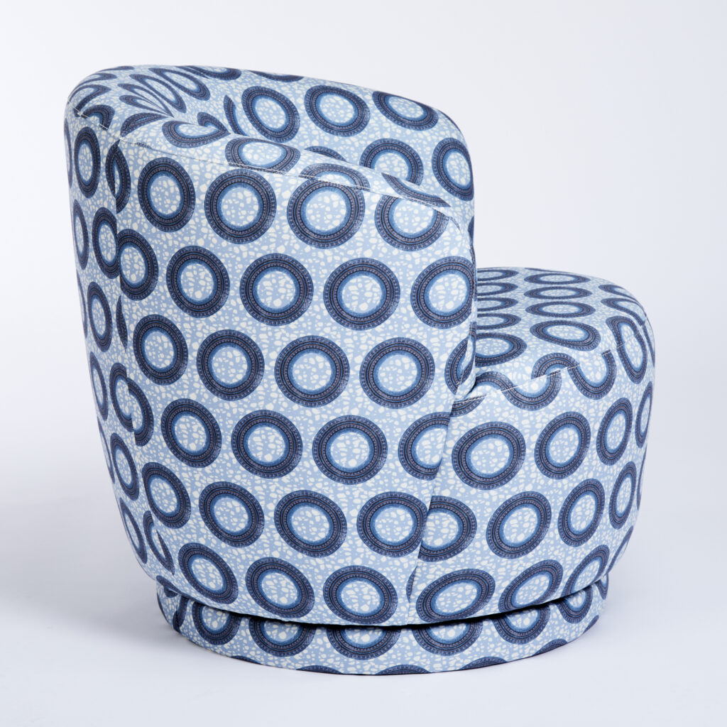 Charlie Swivel Occasional Chair | Eva Sonaike Ayo Blue