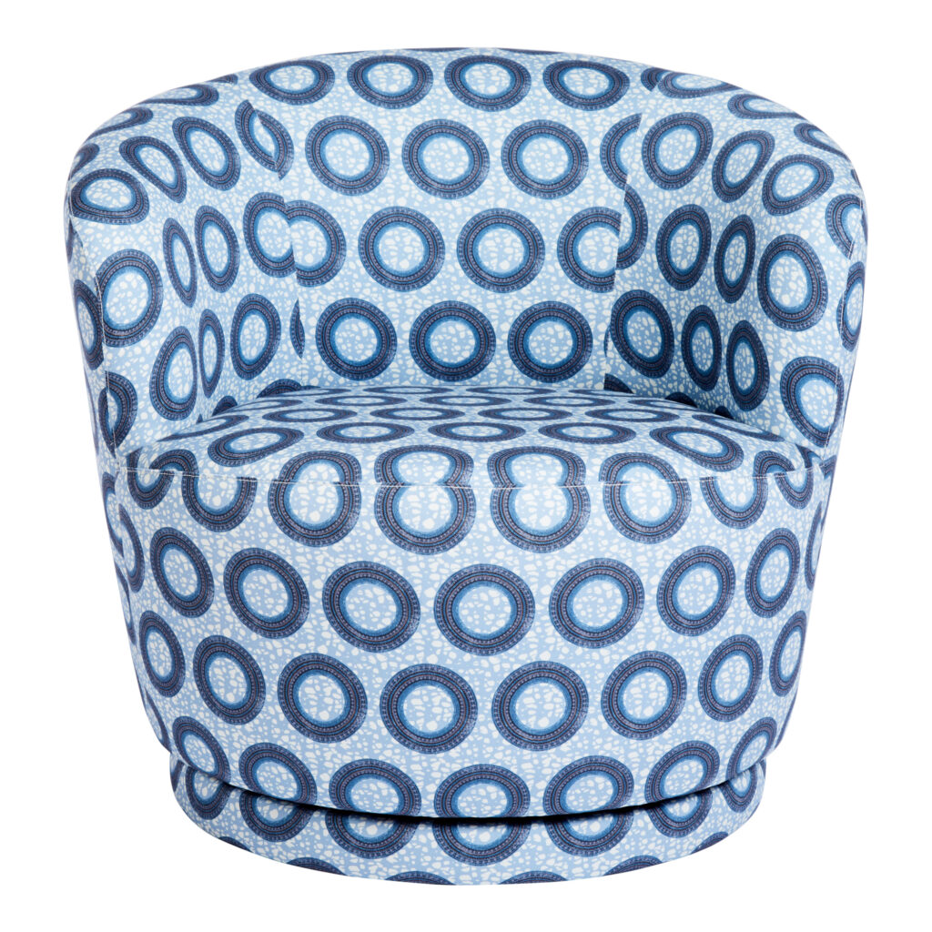 Charlie Swivel Occasional Chair | Eva Sonaike Ayo Blue
