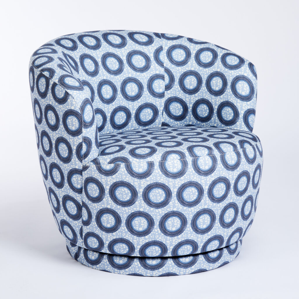 Charlie Swivel Occasional Chair | Eva Sonaike Ayo Blue