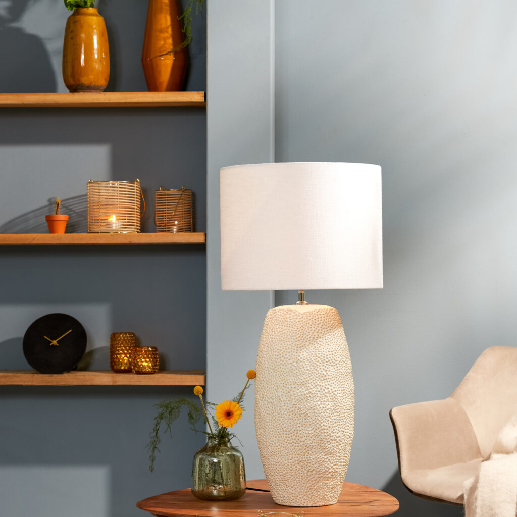 Kimberley Large Lamp Base | Cream Ceramic