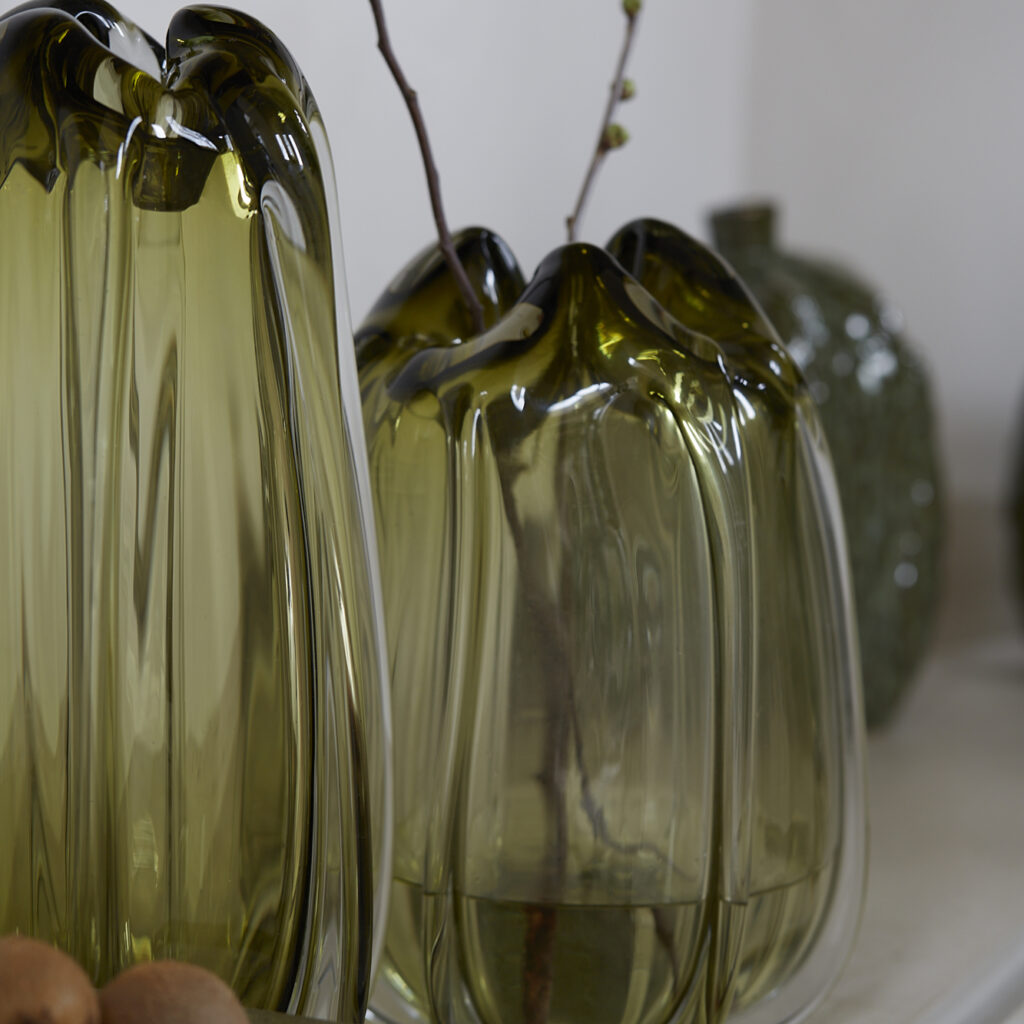 Murela Glass Object 300 | Olive Green