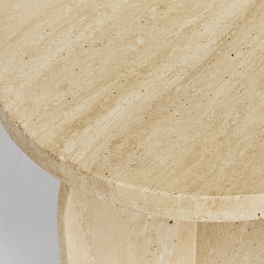 otinia side table 560mm | travertine sand