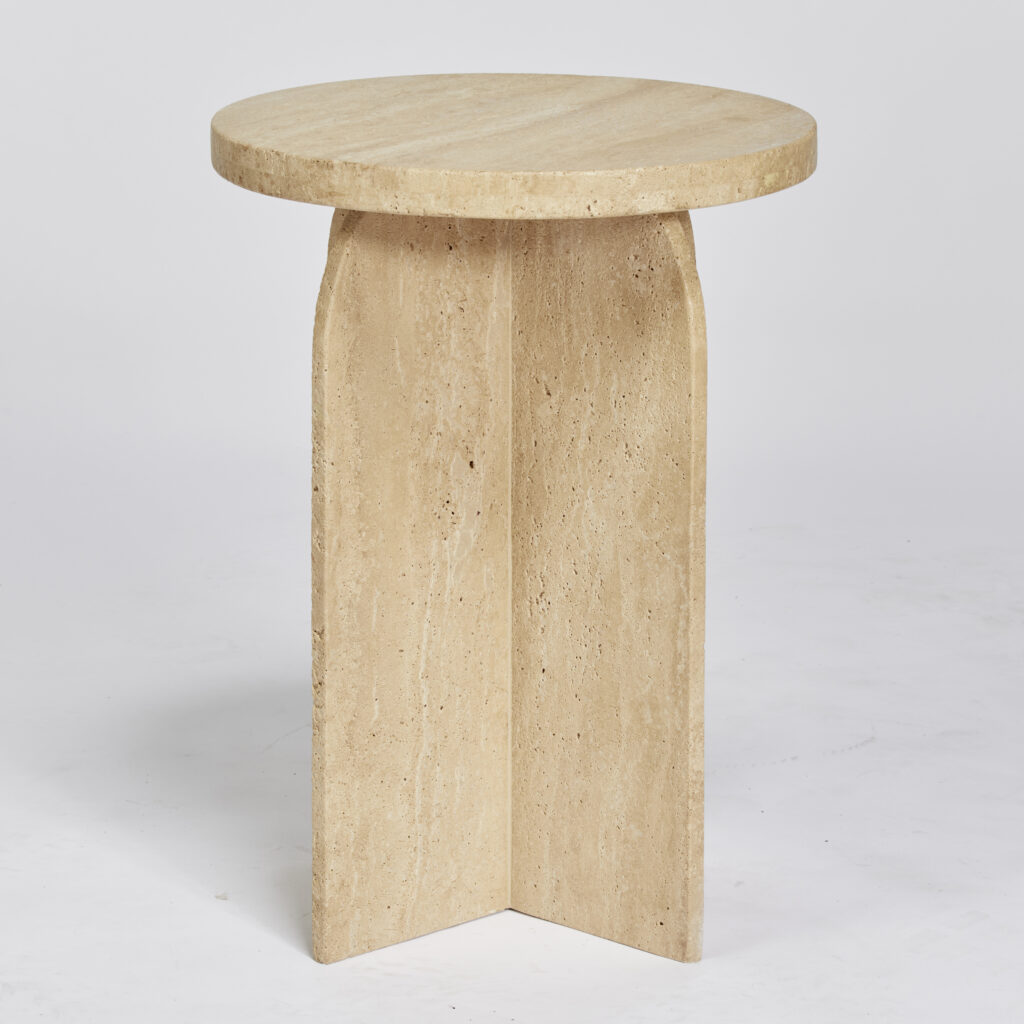 otinia side table 560mm | travertine sand