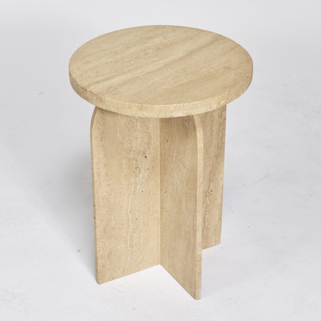 otinia side table 560mm | travertine sand