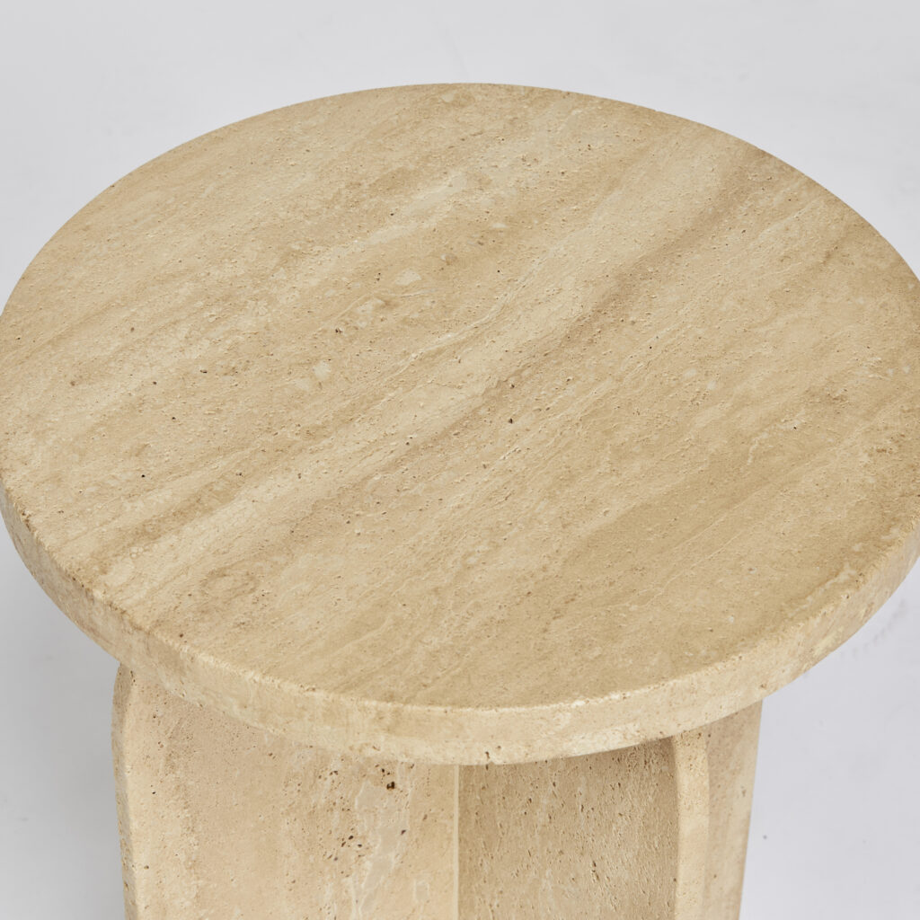 otinia side table 560mm | travertine sand