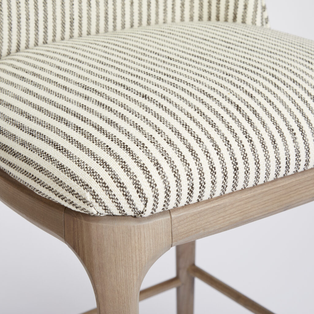 Padua Barstool | Ex Photoshoot, Colefax fabric with Nordic Grey Legs