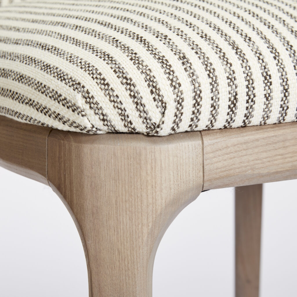 Padua Barstool | Ex Photoshoot, Colefax fabric with Nordic Grey Legs