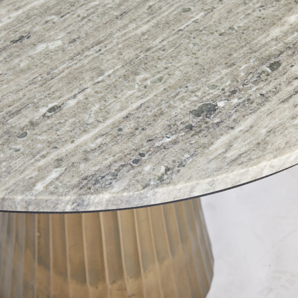 Rainne Dining/Centre Table | Antique Bronze and Taupe Marble