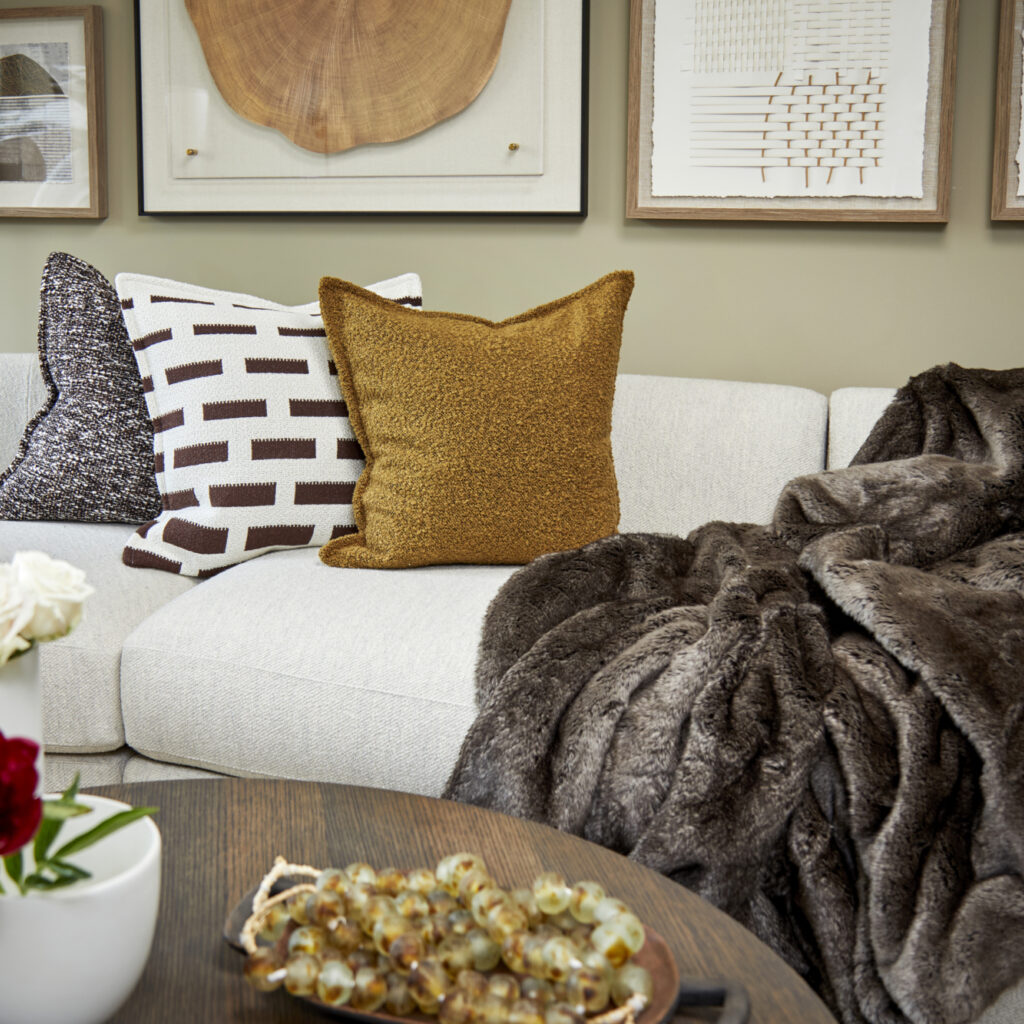 Faux Fur Throw | Sable lined Harris
