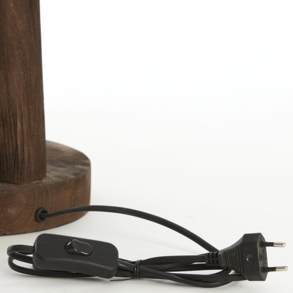 Xitta Hand Crafted Lamp Base | Dark Brown Wood