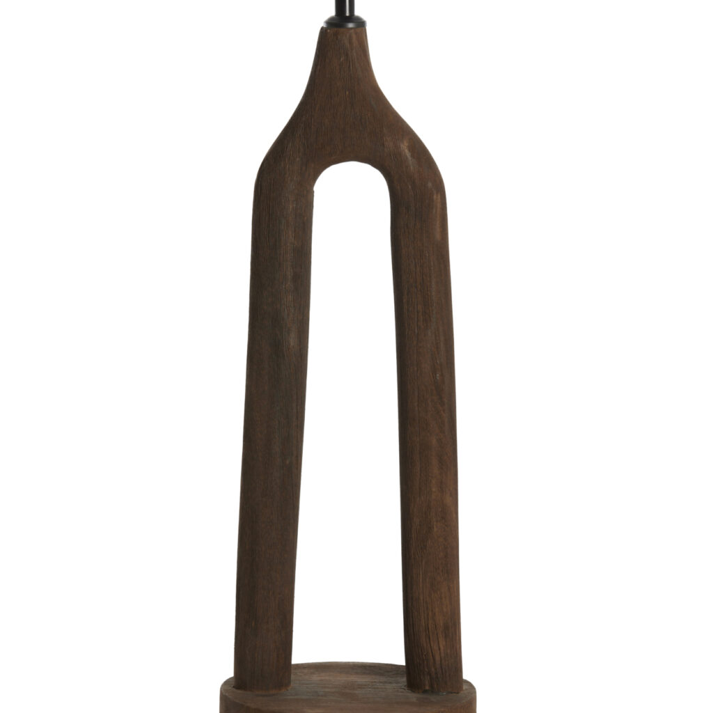 Xitta Hand Crafted Lamp Base | Dark Brown Wood