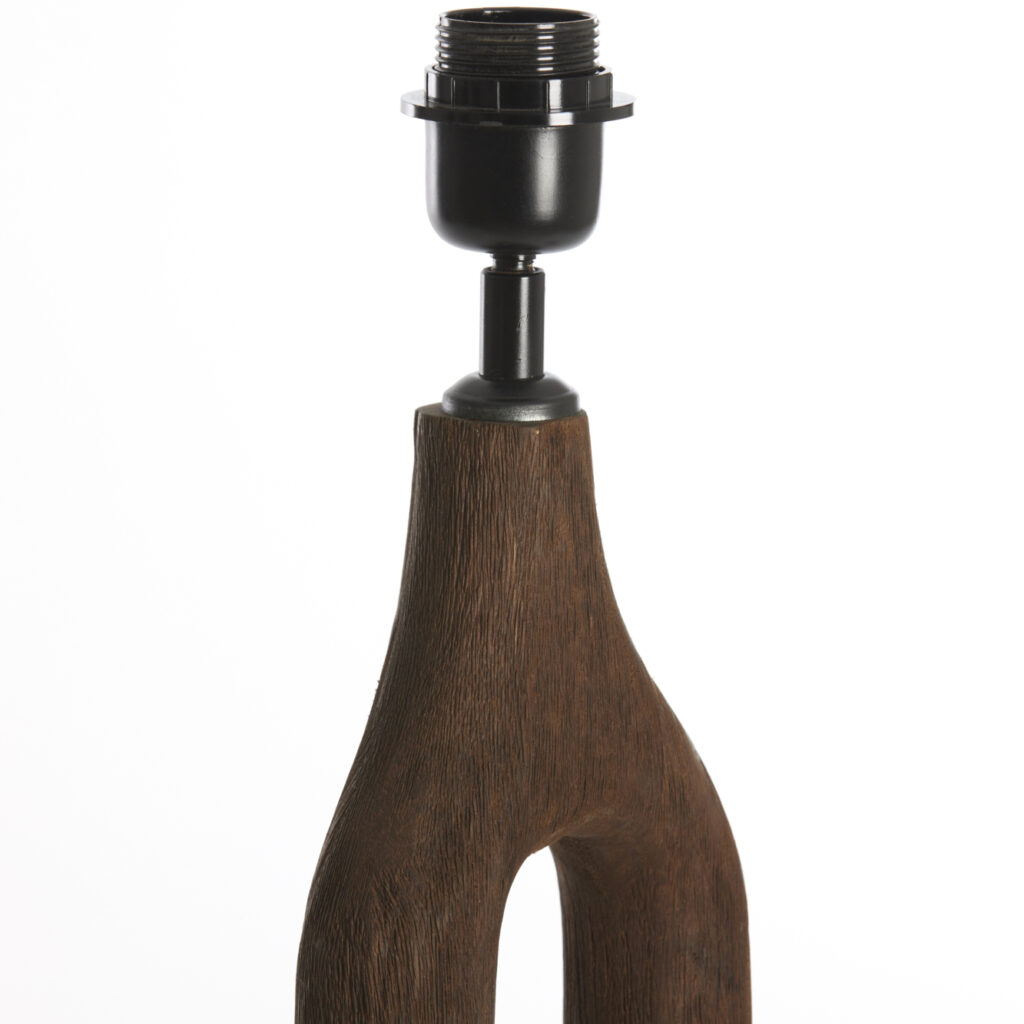 Xitta Hand Crafted Lamp Base | Dark Brown Wood
