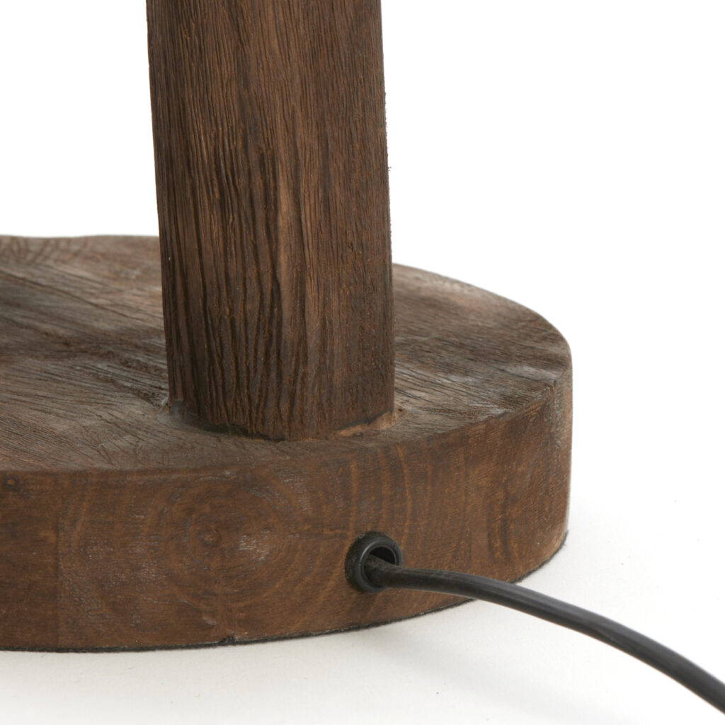 Xitta Hand Crafted Lamp Base | Dark Brown Wood