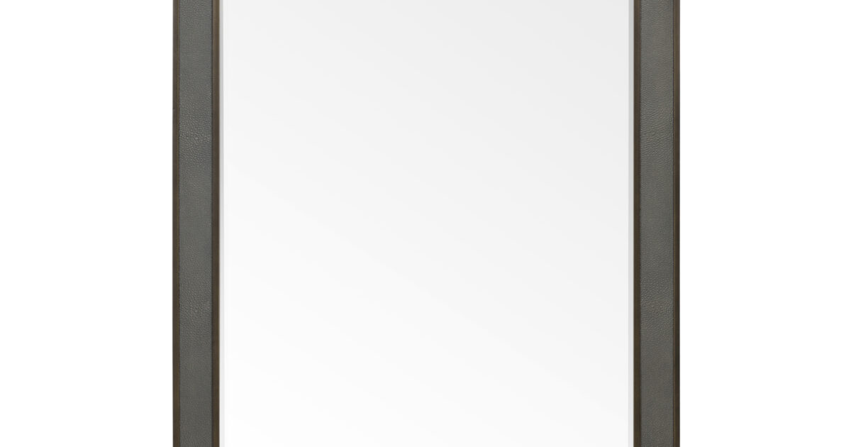 Aspen Rectangular Mirror | Dove Shagreen | Robert Langford