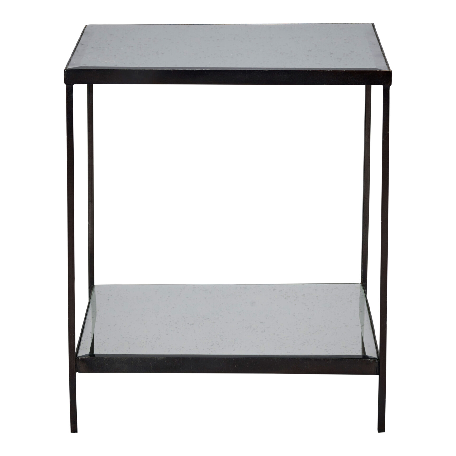 Victor Side Table | Bronze and Antique Mirror