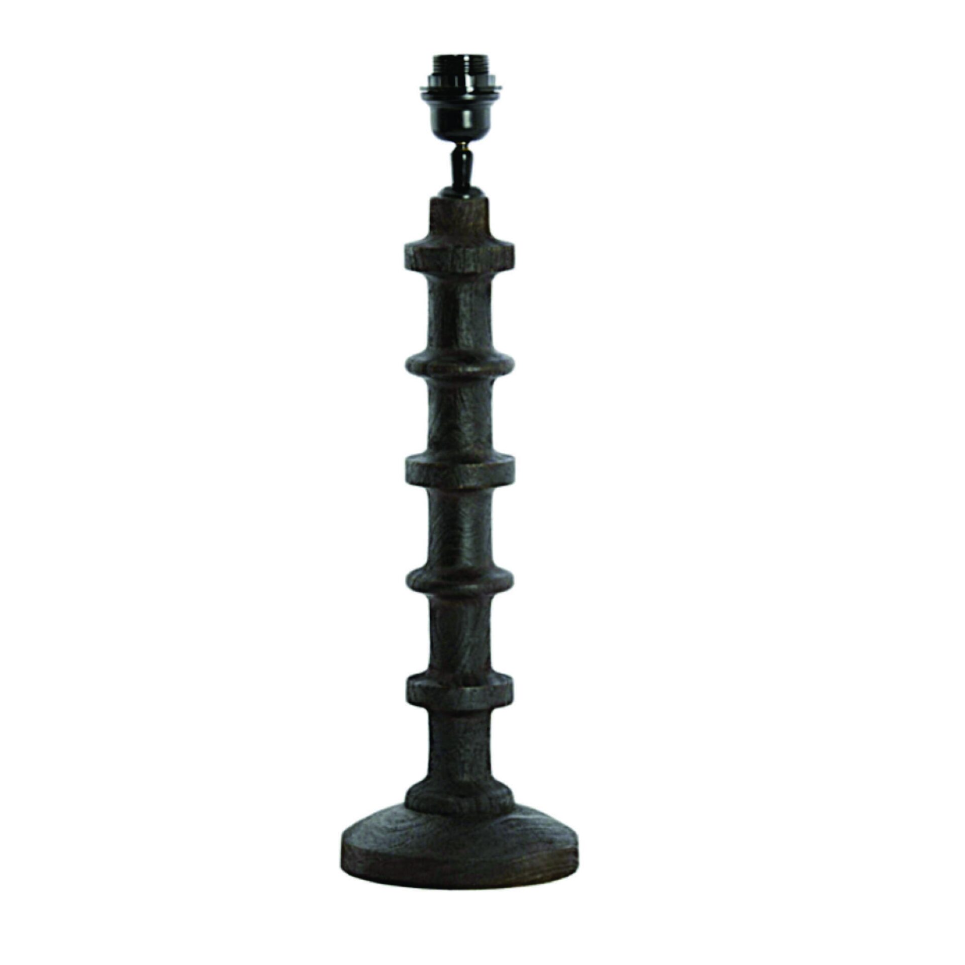 Cecily Lamp Base | Dark Brown Wood