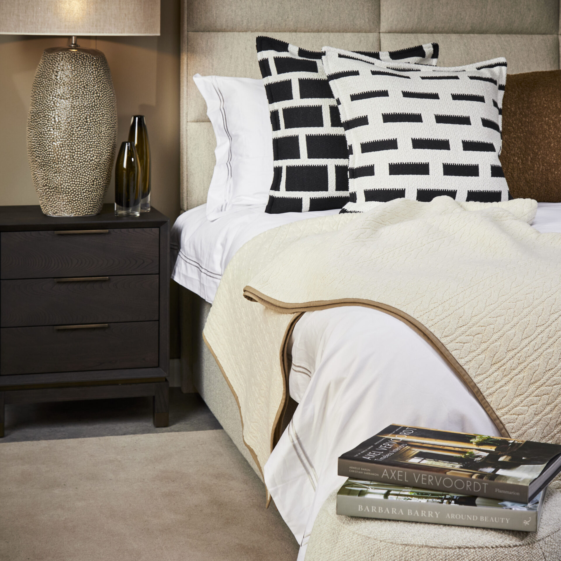 Bourneville Super King Headboard | Mitchell Cloth 05