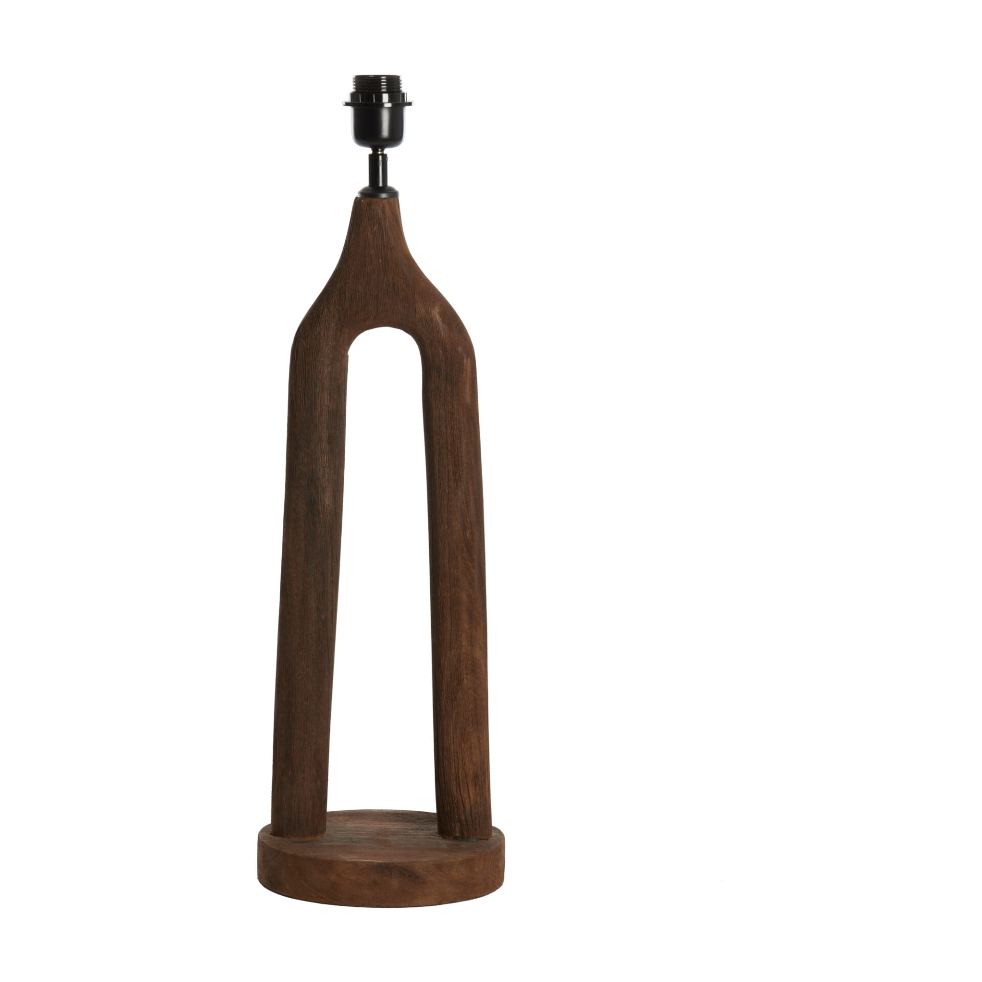 Xitta Hand Crafted Lamp Base | Dark Brown Wood