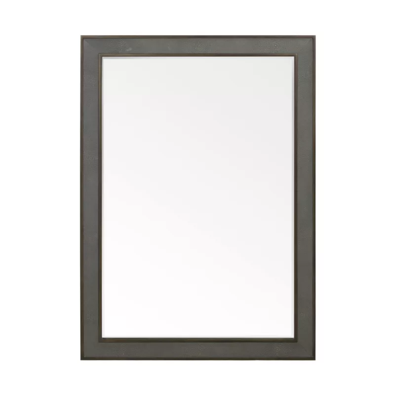 Aspen Rectangular Mirror | Dove Shagreen