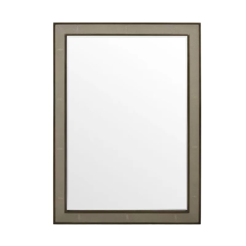 Aspen Rectangular Mirror | Taupe Shagreen